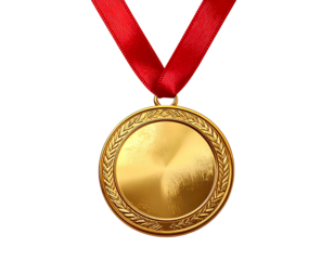 gold medal isolated on white