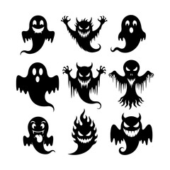 Halloween Ghost Silhouettes Collection