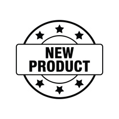Bold new product stamp with stars