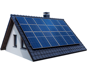 solar panels on a roof