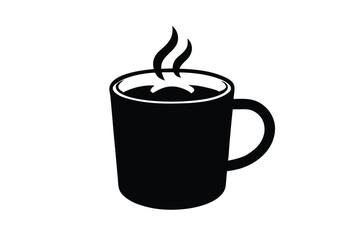 hot cocoa cup simple line art silhouette vector icon