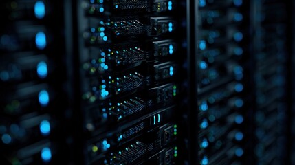 ServerRacksWithLEDIndicators