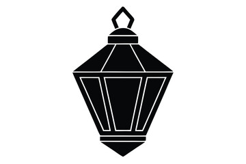 ice lantern simple line art silhouette vector icon