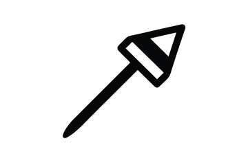 ice pick simple line art silhouette vector icon