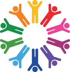 Diverse Community Circle Logo Vector