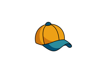 Cartoon cap close up. Vector illustration