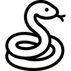 Fototapeta premium Minimalistic zodiac snake icon