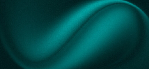 Abstract teal wave background with smooth, flowing curves and gradient shading.