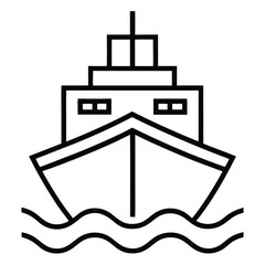 shipyard simple line art silhouette vector icon