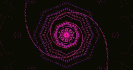 Colorful geometric pattern with circular designs and vibrant hues