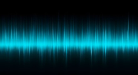 Abstract blue lines of light on a black background creating a modern and futuristic digital graphic design.