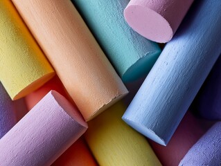 Close-up of Pastel Chalk Sticks
