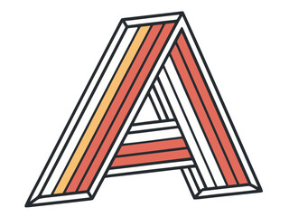 Modern letter logo with overlapping colors, vector style