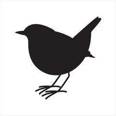  Black crow silhouette vector graphic illustration.