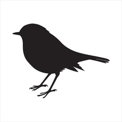  Flying bird silhouette vector icon. Dove of peace or pigeon symbol. Graphic illustration for freedom, hope, and nature concept. Isolated black animal shape design element