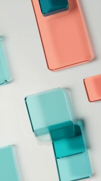 Abstrakter geometrischer Hintergrund mit Vierecken &ndash; modernes animiertes Design