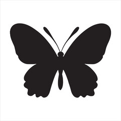  butterfly black silhouette vector logo