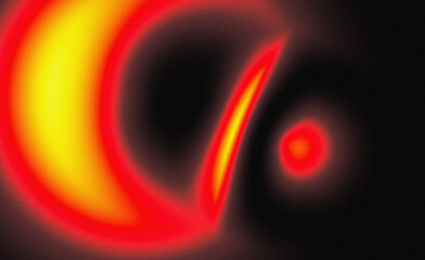 Abstract glowing fire wave digital background with neon light curves