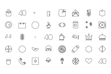 Abstract geometric shapes with vibrant color palette and clean lines