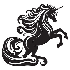 Unicorn Silhouettes Vector