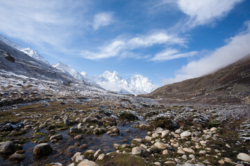 Landscape from Pheriche town area, EBC trekking, Nepal