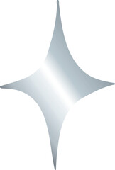 Obraz premium Silver Four Point Star