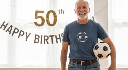Celebrating 50th Birthday with Soccer Theme