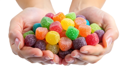 colorful jelly candy  isolated on white background PNG,AI GENERATED