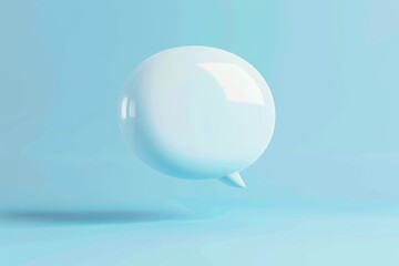 Modern 3D Communication Chat Bubble in blue background