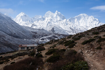 Landscape from Pheriche town area, EBC trekking, Nepal