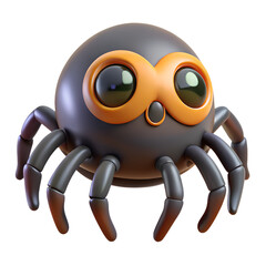 Cute Cartoon Spider with Big Eyes