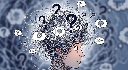 Navigating a Tangled Mind Visualizing Confusion, Stress, and Overthinking in a Complex World