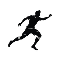 Football Player Charging Forward Vector Illustration