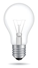Illuminating lightbulb, clear glass, metallic base