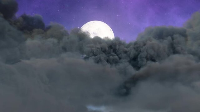4K Seamless Loop Flythrough of Dense Clouds