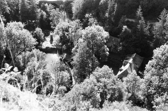 Top view over "trou de bozouls", Aveyron region, France