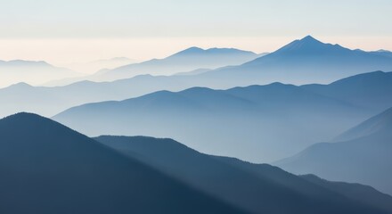 Obraz premium Abstract Calming Mountain Layers Nature Background