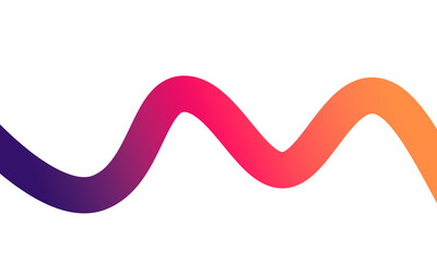 Bold Horizontal Gradient Bar With Purple Pink Orange Transition abstract background isolated on a transparent background