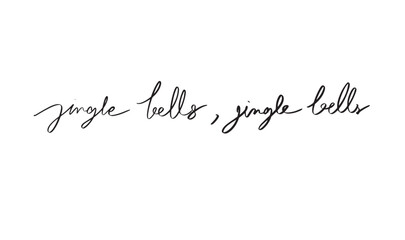 jingle bell text font calligrahy hand written lettering script black color object icon jingle bell merry christmas xmas happy new year celebration festival banner jingle bell winter season party event