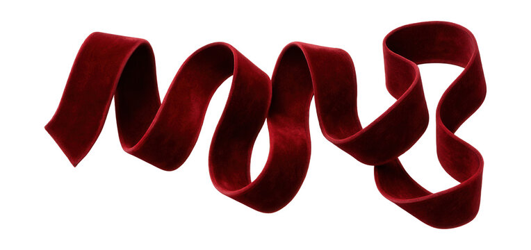 Deep red velvet ribbon garland, ideal for adding elegance to a bedroom mirror.