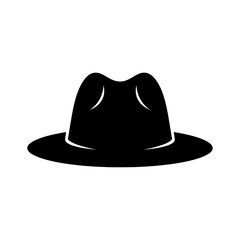 Vector art of black fedora hat