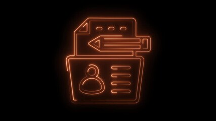 Glowing personal information form or profile details for business application process