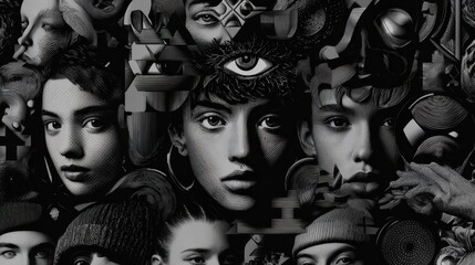 twinning elements in a monochrome design for media engagement on instagram