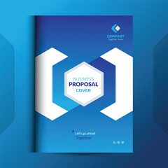 Proposal cover Design Template concepts are adept for corporate Business	