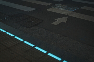 Green LED crosswalk lights