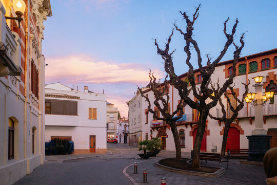 Charming Catalan Small Town Evening