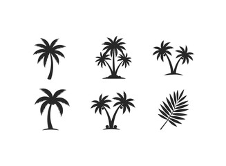 Palm tree silhouettes for summer designs