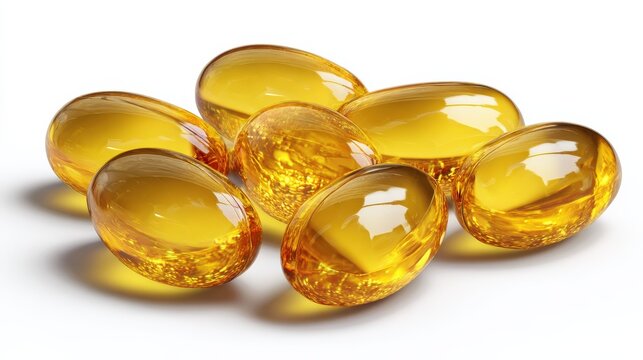 omega 3 fish oil capsules softgel nutritional supplements vitamin d3 e golden translucent oil pills