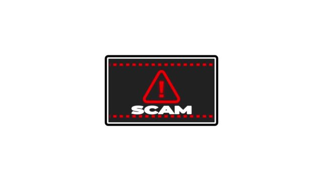 Scam alert, software warning fraud, cyber security. Hacker detection cyber attack on computer network, virus, spyware, malware, malicious software and cybercrime,