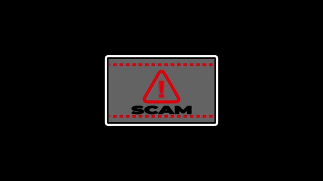 Scam alert, software warning fraud, cyber security. Hacker detection cyber attack on computer network, virus, spyware, malware, malicious software and cybercrime, online website.